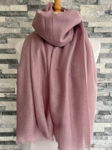 lusciousscarves Scarves Mauve Pink Plain Light Weight Summer Scarf , Various Colours