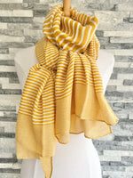 Load image into Gallery viewer, lusciousscarves Scarves Mustard Cross Stripes Scarf
