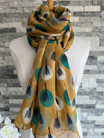 Load image into Gallery viewer, lusciousscarves Scarves Mustard Sketch Trees Scarf
