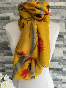 lusciousscarves Scarves Mustard Thistle Scarf