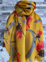 Load image into Gallery viewer, lusciousscarves Scarves Mustard Thistle Scarf

