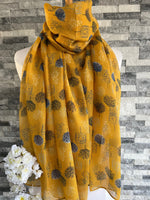 Load image into Gallery viewer, lusciousscarves Scarves Mustard Woody Trees Scarf

