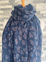 Load image into Gallery viewer, lusciousscarves Scarves Navy Blue Dandelion Breeze Scarf
