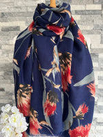 Load image into Gallery viewer, lusciousscarves Scarves Navy Thistle Scarf
