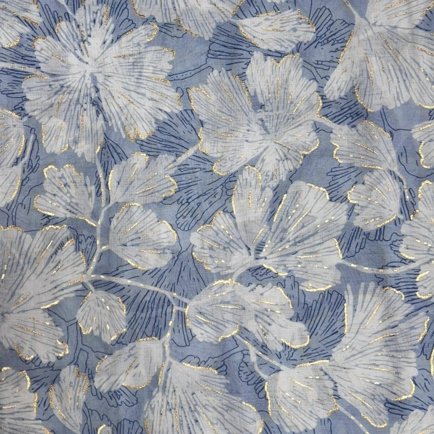 lusciousscarves Scarves Pale Blue Gooseberry fruit print Scarf, Light Weight