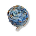 Load image into Gallery viewer, lusciousscarves Scarves Pale Blue Lemon citrus print Scarf, Light Weight .
