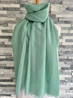 Load image into Gallery viewer, lusciousscarves Scarves Pale Green Plain Light Weight Summer Scarf , Various Colours
