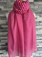 Load image into Gallery viewer, lusciousscarves Scarves Pink Cross Stripes Scarf
