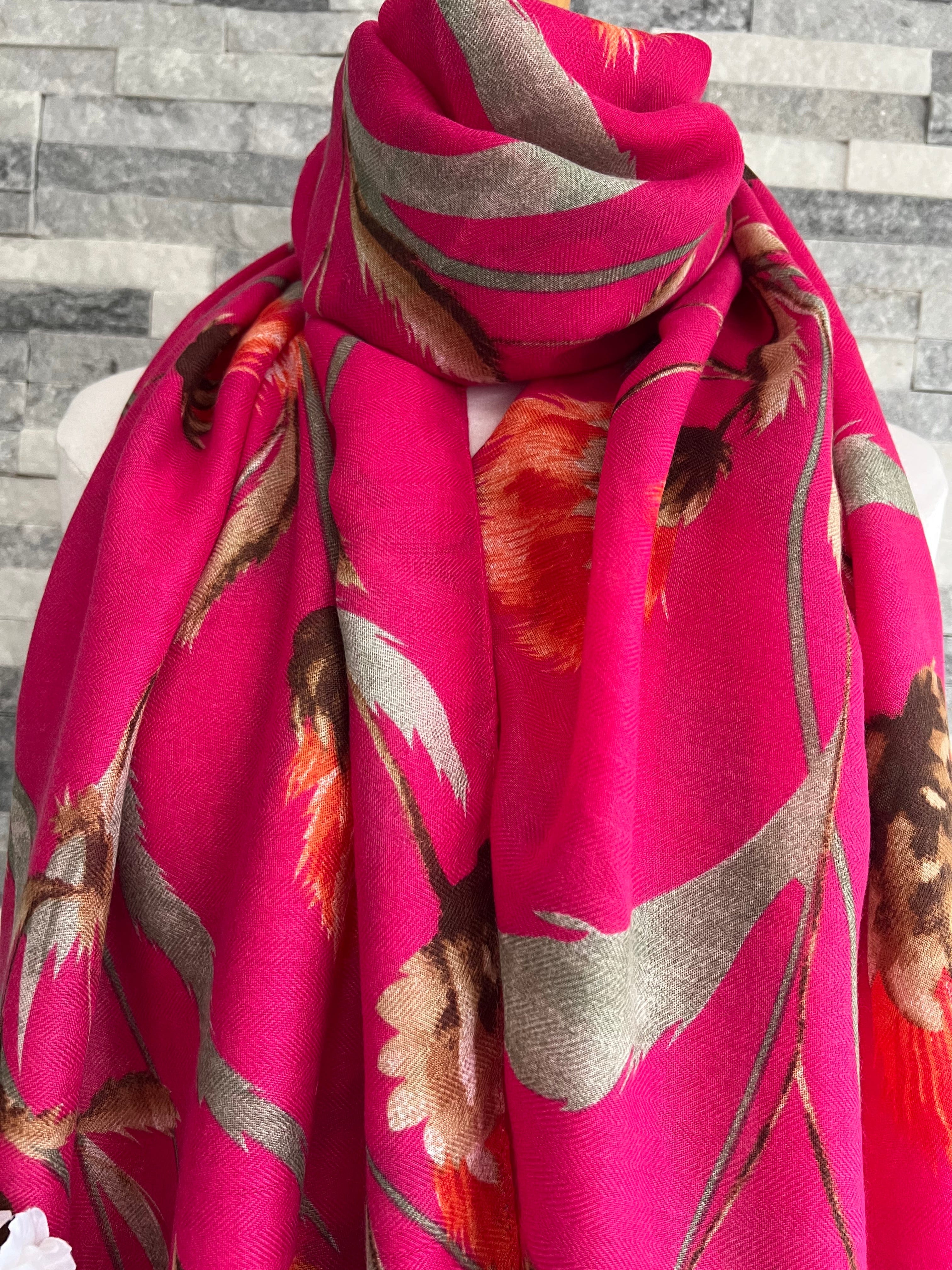 lusciousscarves Scarves Pink Thistle Scarf