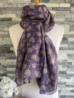 Load image into Gallery viewer, lusciousscarves Scarves Purple Dandelion Breeze Scarf
