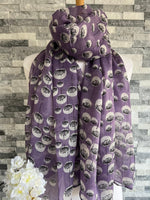 Load image into Gallery viewer, lusciousscarves Scarves Purple Floating Dandelion Scarf
