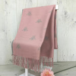 Load image into Gallery viewer, lusciousscarves Scarves Reversible Pink Bee Scarf/Wrap Cashmere &amp; Cotton
