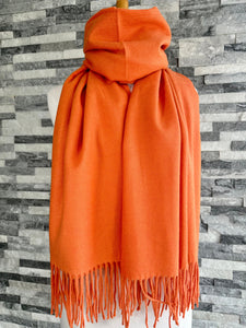Orange sales cashmere pashmina