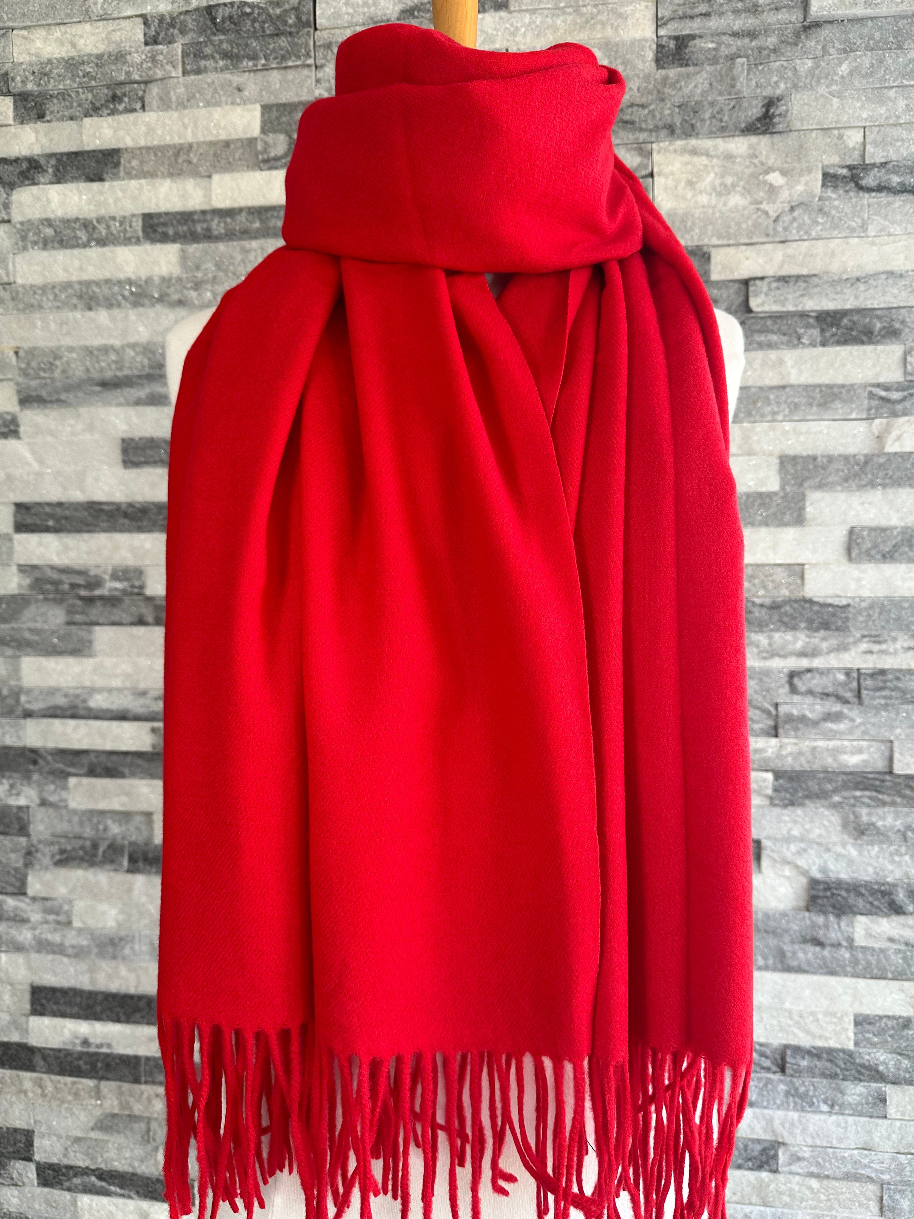 lusciousscarves Scarves & Shawls Cashmere Blend Pashmina Wrap available in 16 colours.