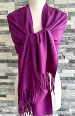 Load image into Gallery viewer, lusciousscarves Scarves &amp; Shawls Cashmere Blend Pashmina Wrap available in 22 colours.
