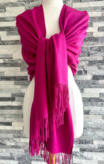 Load image into Gallery viewer, lusciousscarves Scarves &amp; Shawls Cashmere Blend Pashmina Wrap available in 22 colours.
