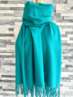 Load image into Gallery viewer, lusciousscarves Scarves &amp; Shawls Cashmere Blend Plain Pashmina Wrap
