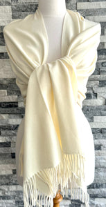 Cream cashmere pashmina hotsell
