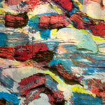 Load image into Gallery viewer, lusciousscarves Scarves Turquoise, Orange and Yellow Water Colored Patches Print Scarf
