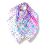 Load image into Gallery viewer, lusciousscarves Scarves Vibrant Lilac and Pink Mosaic Print Scarf, Light Weight .
