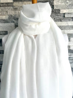 Load image into Gallery viewer, lusciousscarves Scarves White Plain Light Weight Summer Scarf , Various Colours

