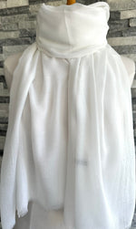 Load image into Gallery viewer, lusciousscarves Scarves White Plain Light Weight Summer Scarf , Various Colours

