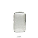 Load image into Gallery viewer, lusciousscarves SIlver Italian Leather Phone Pouch Crossbody Bag , Available in 20 Colours
