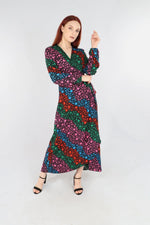 Load image into Gallery viewer, lusciousscarves Small Bright Star Waves Printed Stars Dress
