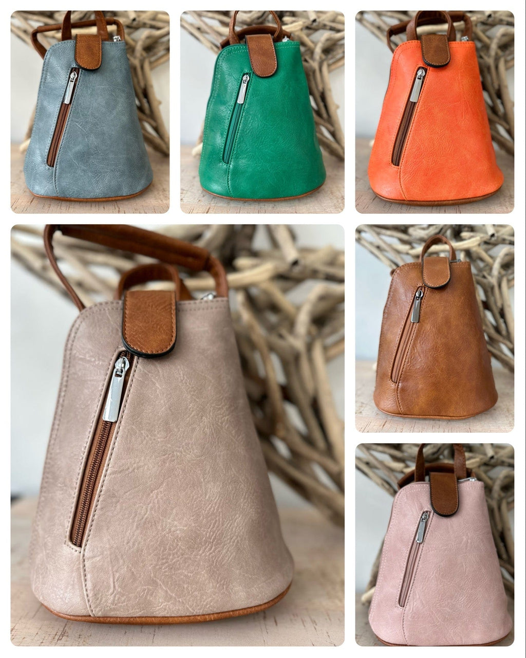 lusciousscarves Small Convertible Rucksack / Backpack / Crossbody Bag.