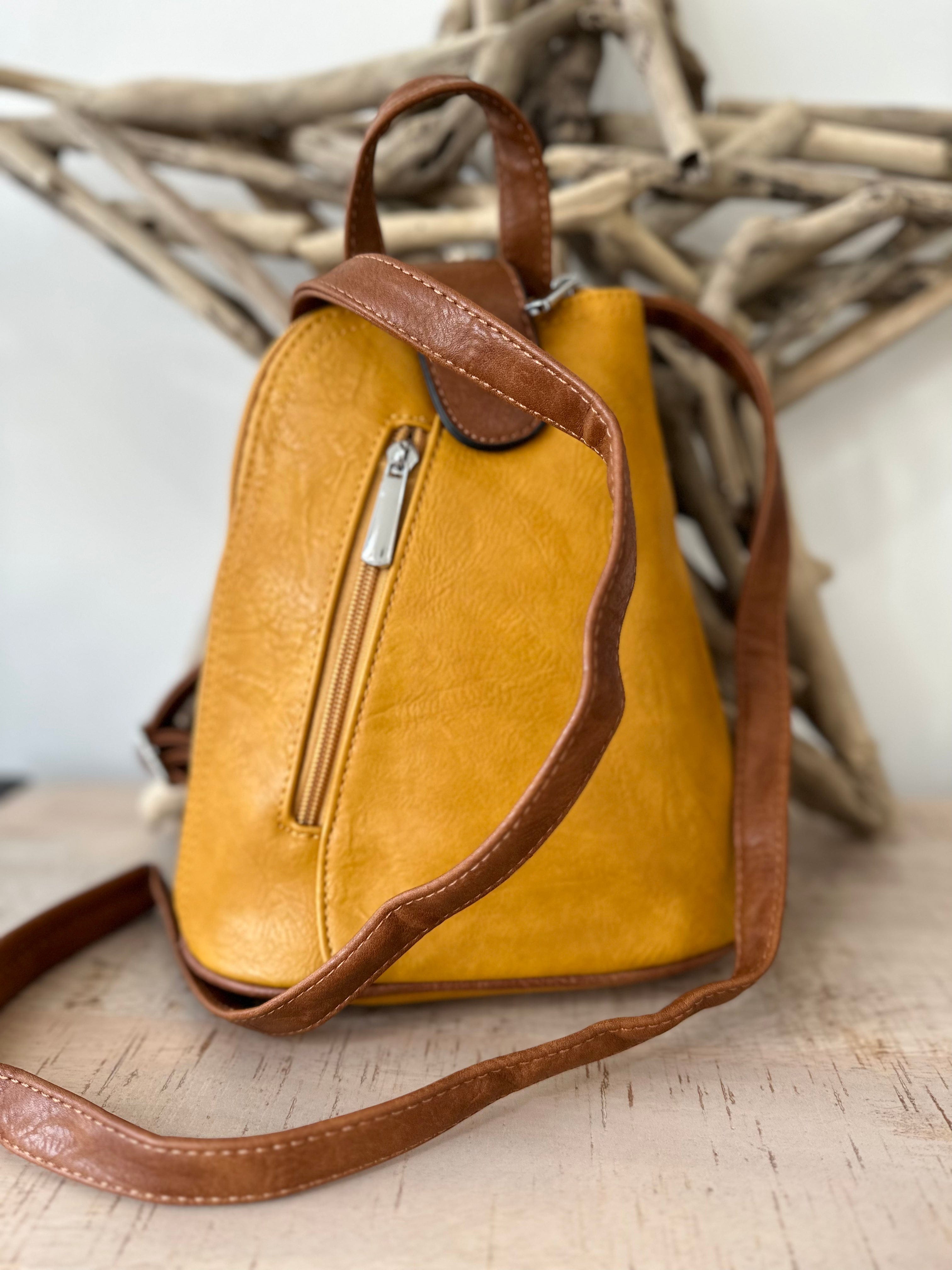 lusciousscarves Small Convertible Rucksack / Backpack / Crossbody Bag.