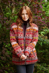 lusciousscarves Small Pachamama Tintagel Zip Jacket Womens, Hand Knitted , Fair Trade