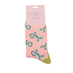 Load image into Gallery viewer, lusciousscarves Socks Ladies Bamboo Miss Sparrow Socks, Lizards Design , Pale Pink
