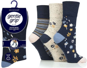 lusciousscarves Socks Ladies Gentle Grip Non Binding Honey Comb Loose Top Socks UK 4-8 by Sock Shop