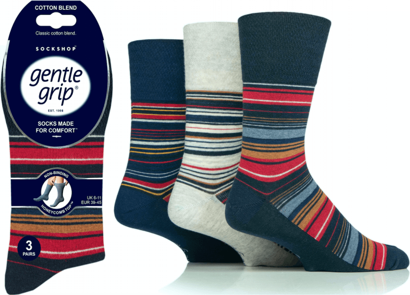lusciousscarves Socks Men's Gentle Grip Non Binding Honey Comb Loose Top Socks UK 6-11 by Sock Shop