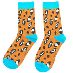 Load image into Gallery viewer, lusciousscarves Socks Miss Sparrow Animal Print Bamboo Socks - Brown
