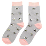 Load image into Gallery viewer, lusciousscarves Socks Miss Sparrow Bee Design Bamboo Socks - Grey
