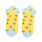 Load image into Gallery viewer, lusciousscarves Socks Miss Sparrow Bumble Bees Bamboo Trainer Socks - Mustard
