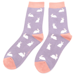 Load image into Gallery viewer, lusciousscarves Socks Miss Sparrow Bunny Rabbit Bamboo Socks - lilac
