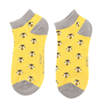 Load image into Gallery viewer, lusciousscarves Socks Miss Sparrow Busy Bees Bamboo Trainer Socks - Mustard Yellow
