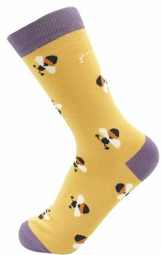 lusciousscarves Socks Miss Sparrow Buzzy Bee Bamboo Socks - Yellow