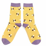 Load image into Gallery viewer, lusciousscarves Socks Miss Sparrow Buzzy Bee Bamboo Socks - Yellow
