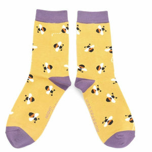 lusciousscarves Socks Miss Sparrow Buzzy Bee Bamboo Socks - Yellow