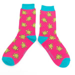 Load image into Gallery viewer, lusciousscarves Socks Miss Sparrow Cute Turtles Bamboo Socks - Hot Pink
