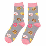 Load image into Gallery viewer, lusciousscarves Socks Miss Sparrow Doughnuts Bamboo Socks - Grey

