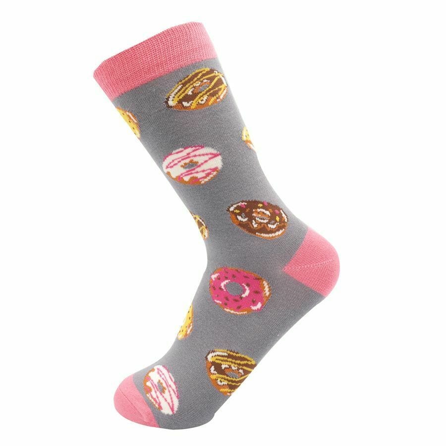 lusciousscarves Socks Miss Sparrow Doughnuts Bamboo Socks - Grey