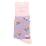 Load image into Gallery viewer, lusciousscarves Socks Miss Sparrow Floral Bamboo Socks - Lilac
