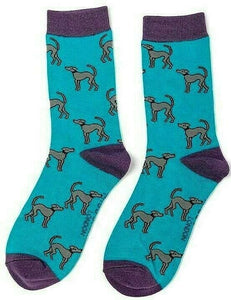 lusciousscarves Socks Miss Sparrow Greyhound Bamboo Socks - Turquoise