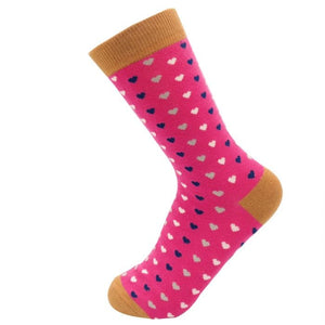 lusciousscarves Socks Miss Sparrow Hearts Bamboo Socks - Hot Pink