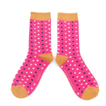 Load image into Gallery viewer, lusciousscarves Socks Miss Sparrow Hearts Bamboo Socks - Hot Pink
