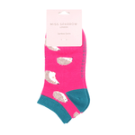 Load image into Gallery viewer, lusciousscarves Socks Miss Sparrow Hedgehogs Bamboo Trainer Socks _ Pink
